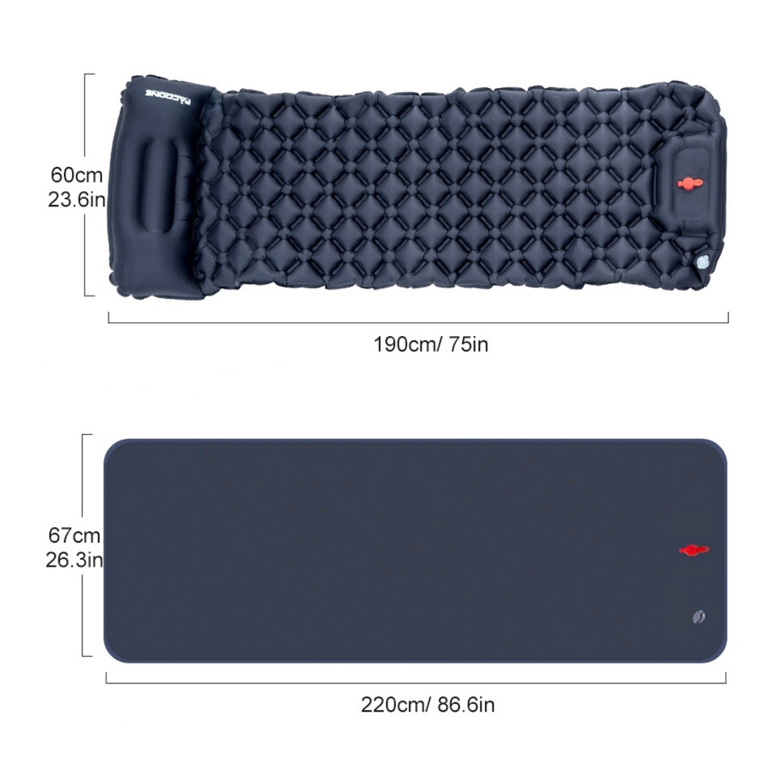 Naturehike Matelas Gonflable 3 Personnes avec Pompe Intégrée Rechargeable - 200x180x38 cm Lit Gonflable Autogonflant pour Camping et Maison - Matelas Camping Portable
