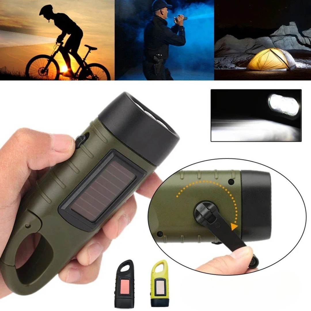 Lampe Torche Led Portable À Énergie Solaire 2 Pcs, Lampes De Poche